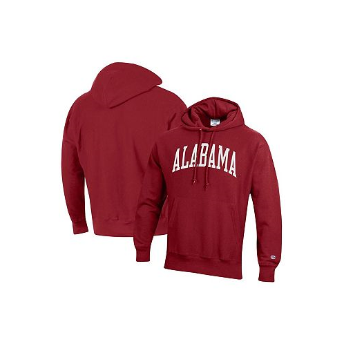 Champion Mens Crimson Alabama Crimson Tide Big and Tall Reverse Weave Fleece Pullover Hoodie Sweatshirt