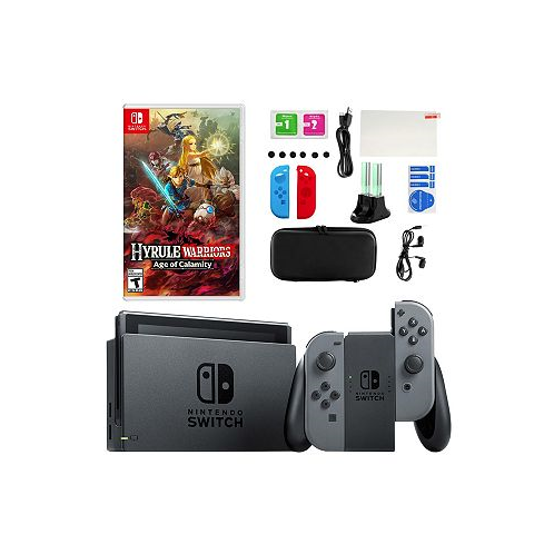 Nintendo Switch in Gray with Hyrule Warriors & Accessory Kit