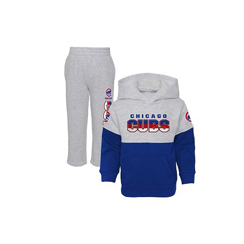 Outerstuff Toddler Boys and Girls Royal Heather Gray Chicago Cubs Two-Piece Playmaker Set
