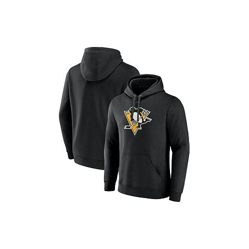 Fanatics Mens Black Pittsburgh Penguins Primary Logo Pullover Hoodie