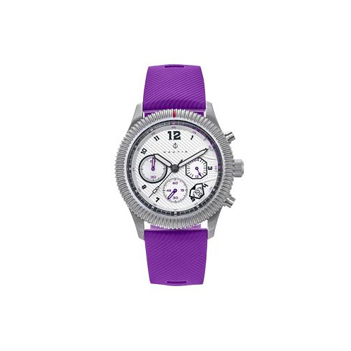 Nautis Men Meridian Rubber Watch - Purple 42mm