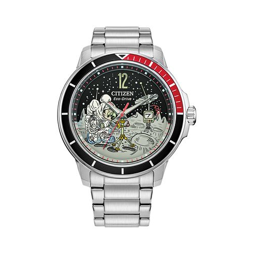 Citizen Eco-Drive Mens Mickey Mouse Astronaut Stainless Steel Bracelet Watch 42mm