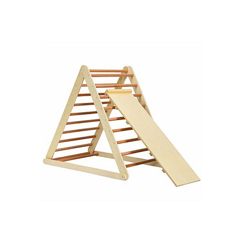 Costway Foldable Wooden Climbing Triangle Indoor Home Climber