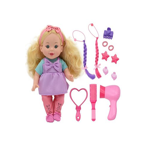 Lil Tots Talking Hair Styling Playset 16 Piece 12 Doll Playset New Adventures Childrens Pretend Play Ages 3 and up