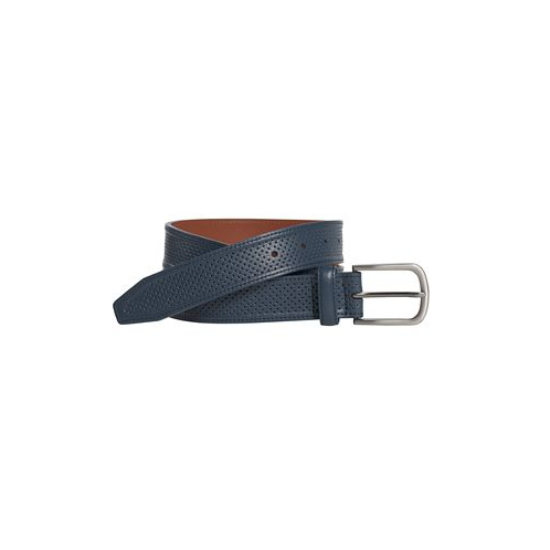Johnston & Murphy Mens Perfed Leather Belt