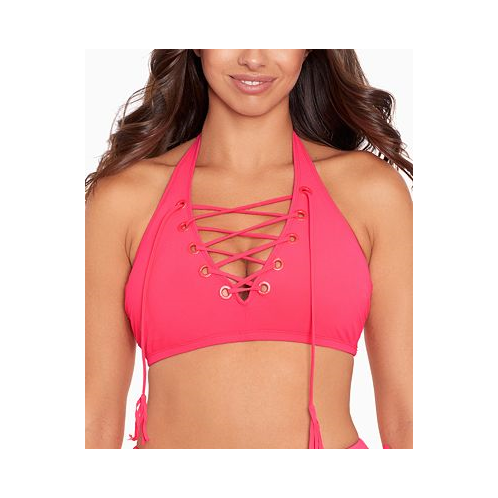 Skinny Dippers Womens Jelly Beans Stephie Lace-Up Bikini Top