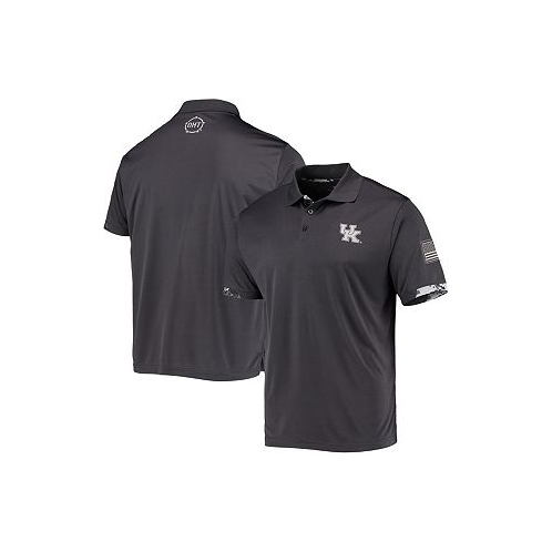 Colosseum Mens Charcoal Kentucky Wildcats OHT Military-Inspired Appreciation Digital Camo Team Polo Shirt