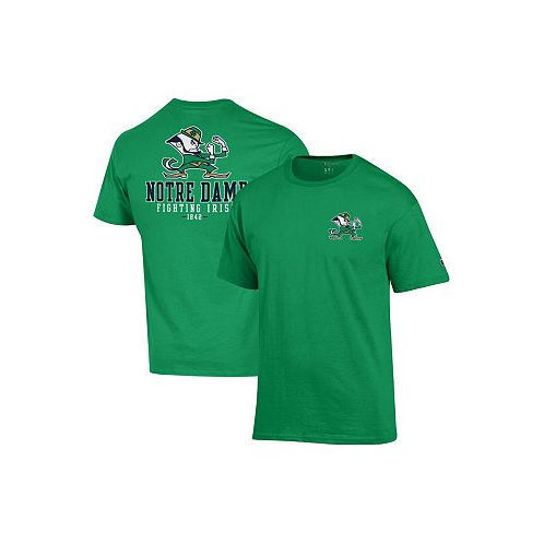Champion Mens Green Notre Dame Fighting Irish Team Stack 2-Hit T-shirt