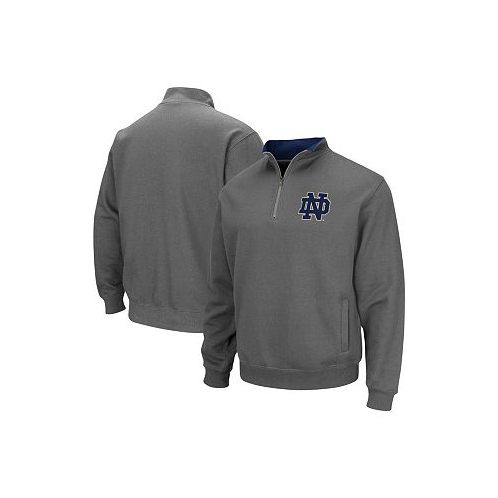 Colosseum Mens Charcoal Notre Dame Fighting Irish Big and Tall Tortugas Quarter-Zip Jacket