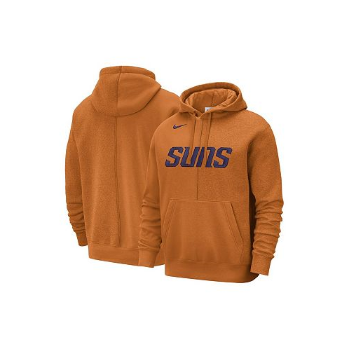 Nike Mens Orange Phoenix Suns Courtside Versus Stitch Split Pullover Hoodie