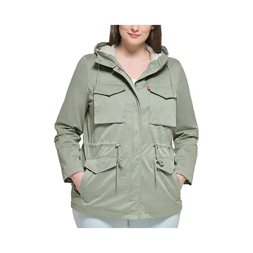 Levis Plus Size Zip-Front Long-Sleeve Hooded Jacket