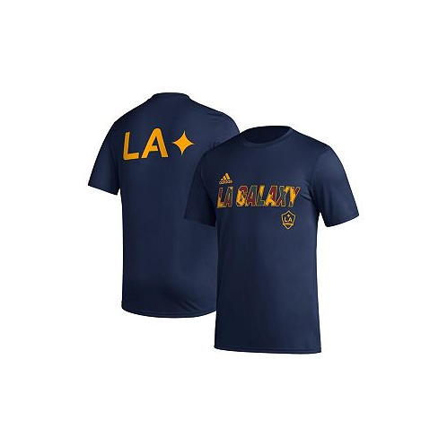Adidas Mens Navy LA Galaxy Team Jersey Hook AEROREADY T-shirt