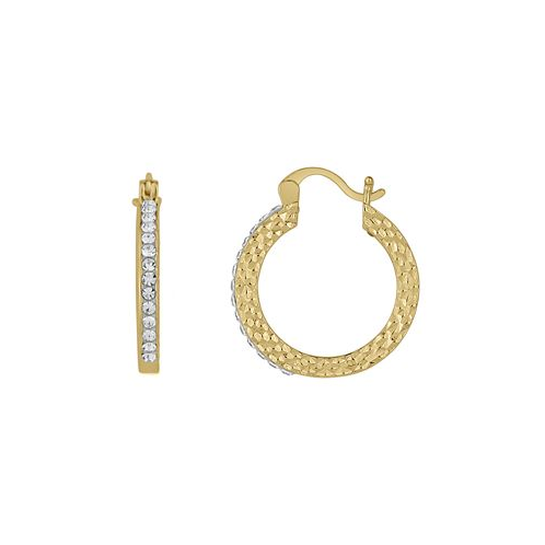 And Now This Crystal 18K Gold Plated Hoop Earring