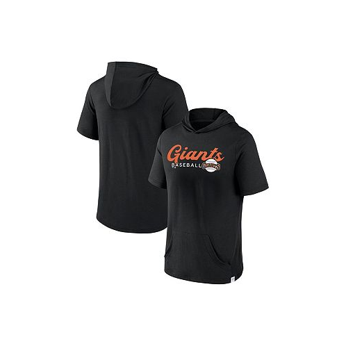 Fanatics Mens Black San Francisco Giants Offensive Strategy Short Sleeve Pullover Hoodie