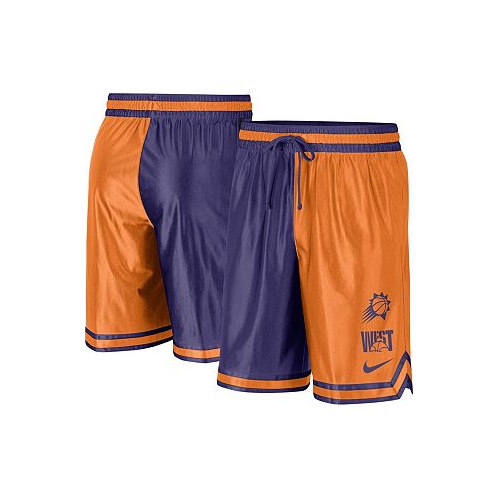 Nike Mens Orange Purple Phoenix Suns Courtside Versus Force Split DNA Performance Shorts