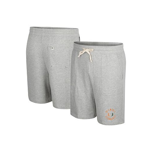 Colosseum Mens Heather Gray Miami Hurricanes Love To Hear This Terry Shorts