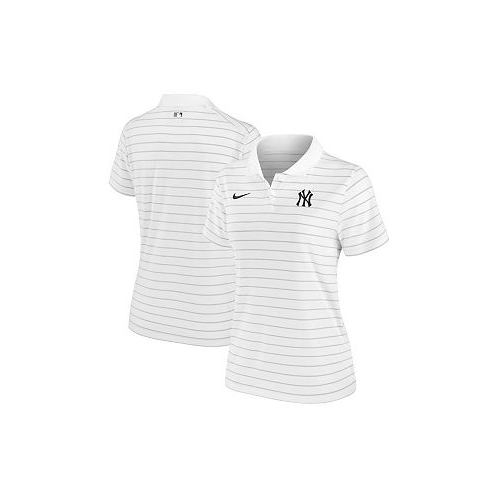 Nike Womens White New York Yankees Authentic Collection Victory Performance Polo Shirt