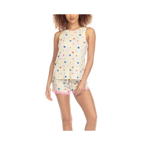 Honeydew Womens All American Lace-Trim Shorts Pajamas Set