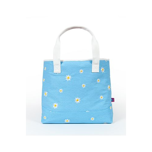 Shady Lady Daisy Extra Large 100% Cotton Canvas Carryall Tote Bag