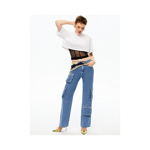 NOCTURNE Womens Chain Foulard Belt Jean