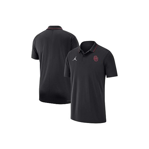Jordan Mens Black Oklahoma Sooners 2023 Coaches Performance Polo Shirt