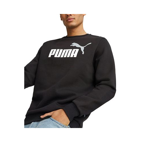 Puma Mens ESS+ Big Logo Crewneck Sweatshirt