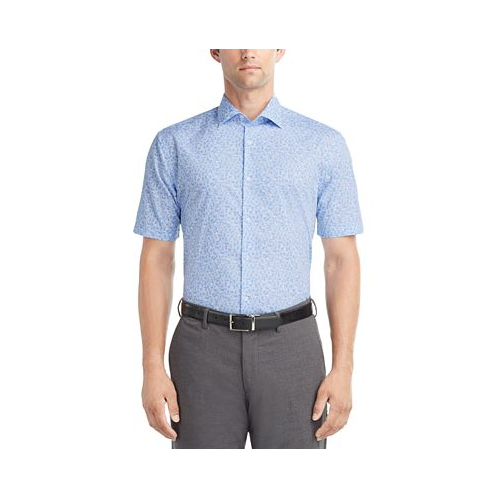 Van Heusen Mens Slim-Fit Flex Collar Short-Sleeve Dress Shirt
