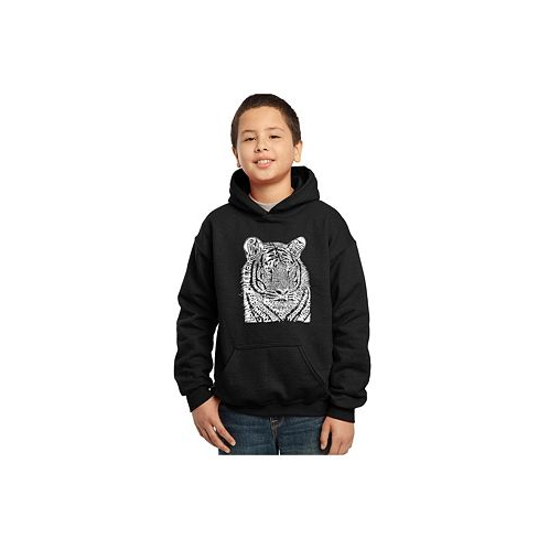 LA Pop Art Big Boys Word Art Hooded Sweatshirt - Big Cats