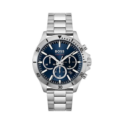 Hugo Boss Mens Chronograph Troper Stainless Steel Bracelet Watch 45mm