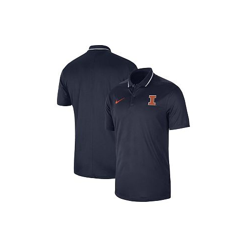 Nike Mens Navy Illinois Fighting Illini 2023 Sideline Coaches Performance Polo Shirt