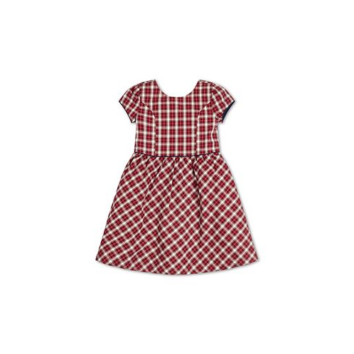 Hope & Henry Girls Short Sleeve Button Back Schoolgirl Dress Infant