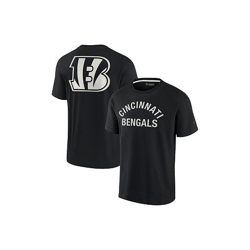 Fanatics Signature Mens and Womens Black Cincinnati Bengals Super Soft Short Sleeve T-shirt