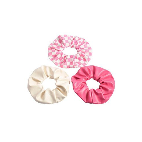 Headbands of Hope Womens Scrunchie Set - Pink Checkered