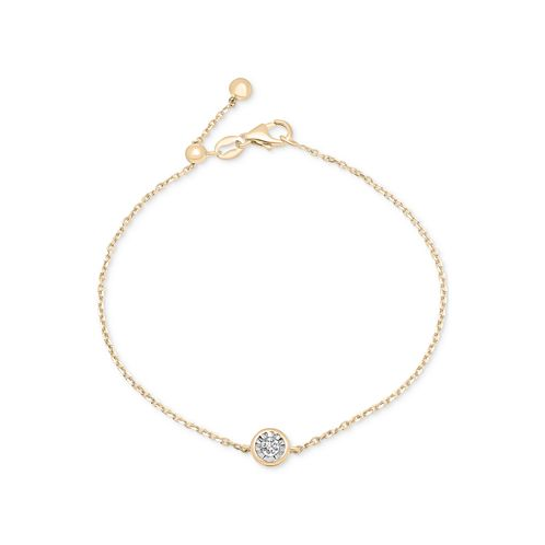 Audrey by Aurate Diamond Miracle Plate Bezel Link Bracelet (1/10 ct. t.w.) in Gold Vermeil