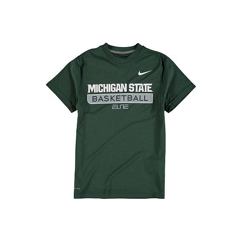 Nike Big Boys Green Michigan State Spartans Basketball Legend Practice Elite Performance T-shirt