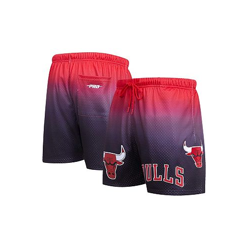 Pro Standard Mens Purple Red Chicago Bulls Ombre Mesh Shorts