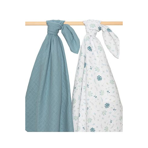 Living Textiles Baby Boys or Baby Girls Muslin Swaddle Blankets Pack of 2