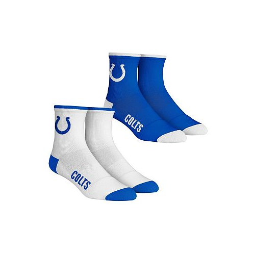 Rock Em Youth Boys and Girls Socks Indianapolis Colts Core Team 2-Pack Quarter Length Sock Set