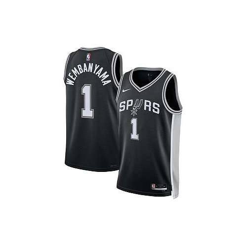 Nike Mens and Womens Victor Wembanyama Black San Antonio Spurs 2023 NBA Draft First Round Pick Swingman Jersey - Icon Edition