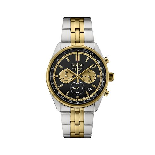 Seiko Mens Chronograph Essentials Two-Tone Stainless Steel Bracelet Watch 42mm