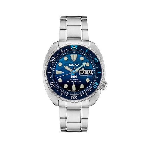 Seiko Mens Automatic Prospex PADI Special Edition Stainless Steel Bracelet Watch 45mm
