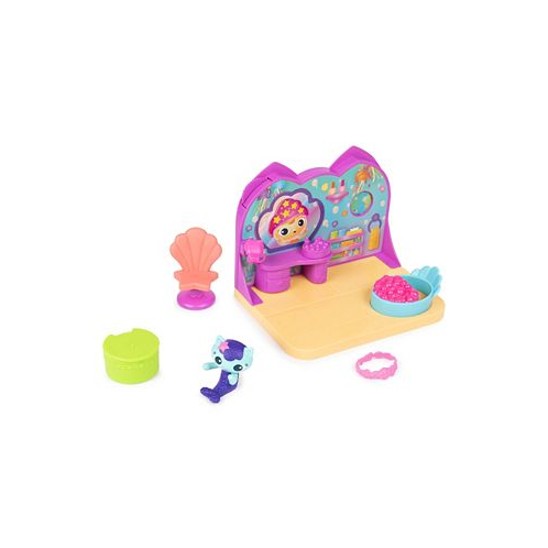 Gabbys Dollhouse Dreamworks Mercats Spa Room Playset with Mercat Toy Figure Surprise Toys and Dollhouse Furniture