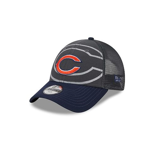 New Era Little Boys and Girls Graphite Navy Chicago Bears Reflect 9FORTY Adjustable Hat