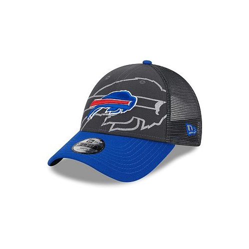 New Era Little Boys and Girls Graphite Royal Buffalo Bills Reflect 9FORTY Adjustable Hat