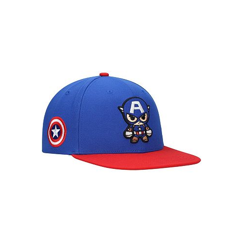 Lids Big Boys and Girls Blue Captain America Character Snapback Hat