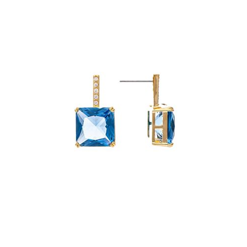 Rivka Friedman Periwinkle Crystal + Cubic Zirconia Drop Earrings