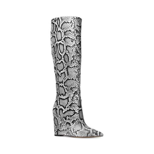 Michael Kors Womens Isra Pointed-Toe Wedge Dress Boots