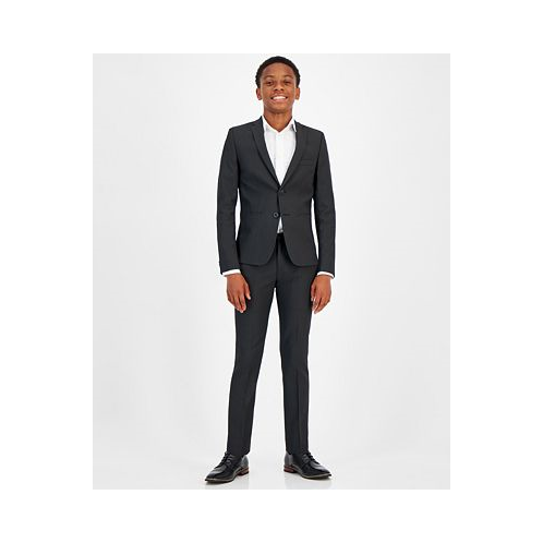 Michael Kors Big Boys Silver 2 Piece Slim Fit Stretch Suit