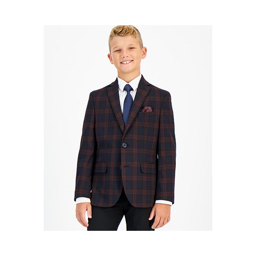 Brooks Brothers Big Boys Plaid Classic Fit Stretch Suit Jacket