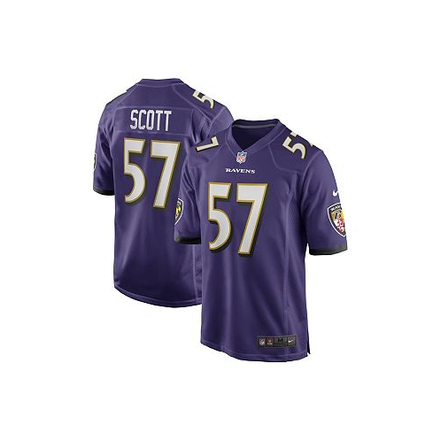 Nike Mens Bart Scott Purple Baltimore Ravens Game Retired Player Jersey